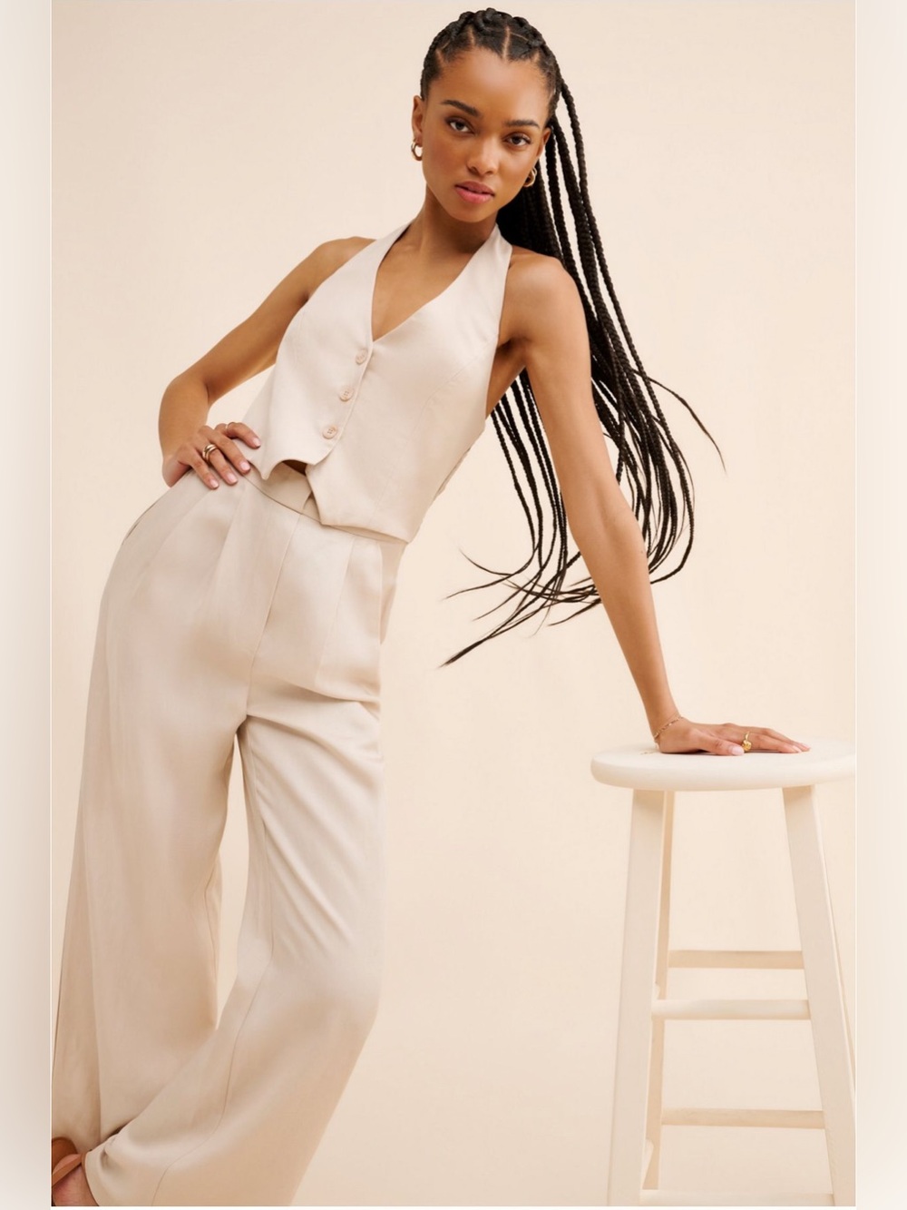 ASTR The Label Tatum Twofer Halter Neck Jumpsuit